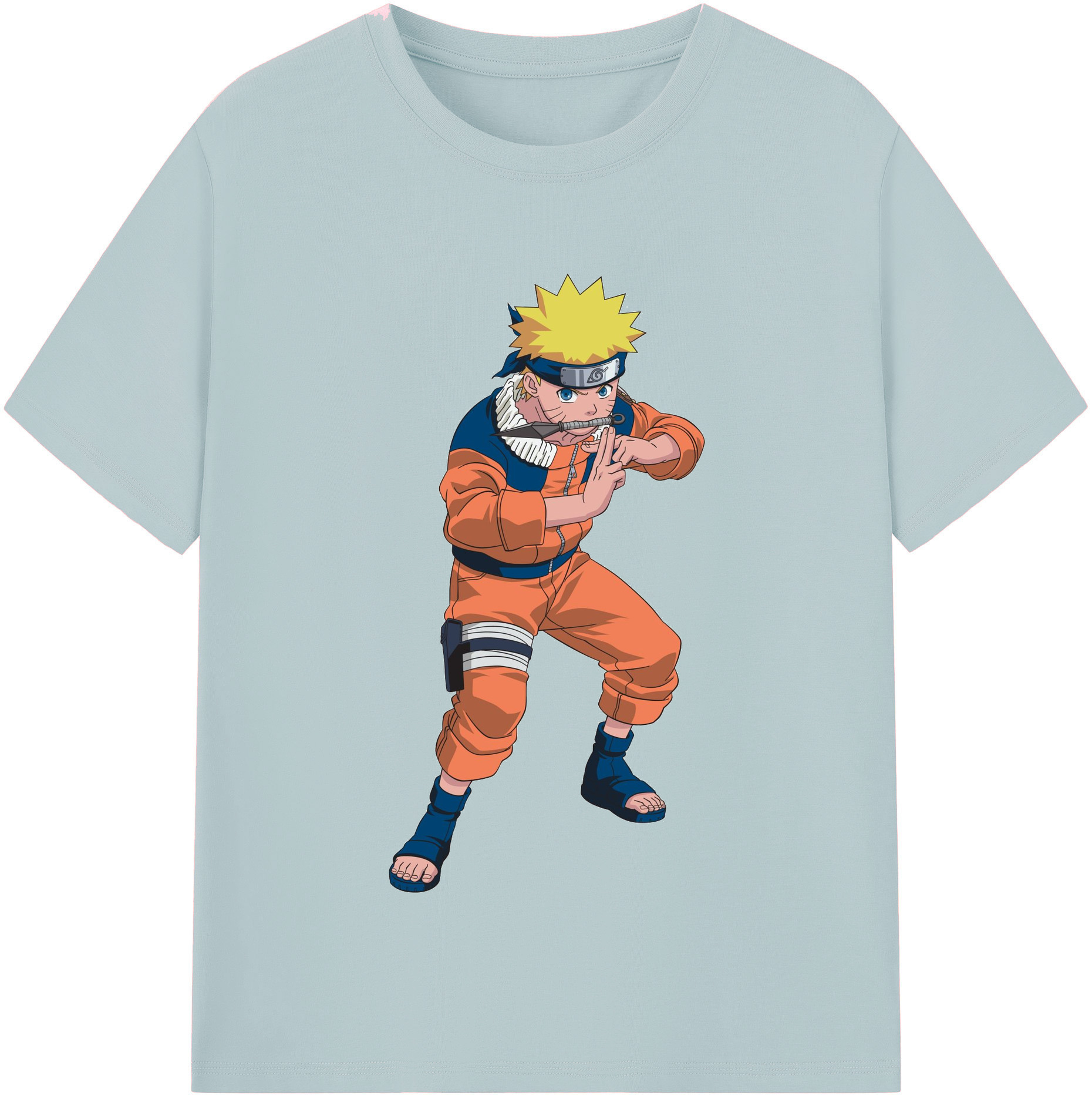 （画像用） NARUTO -ナルト- うずまき ナルト Uzumaki Naruto 綿100％半袖Tシャツ（フロントプリント）
